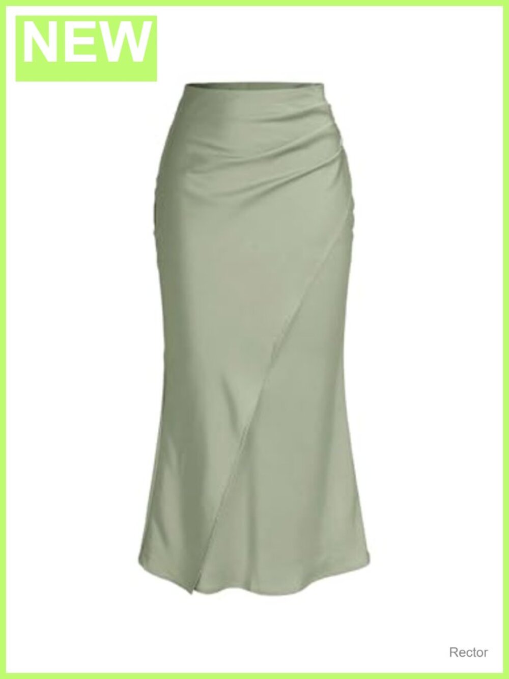 Satin Maxi Wrap Skirt Ruched Fishtail High Rise Slim Fit
